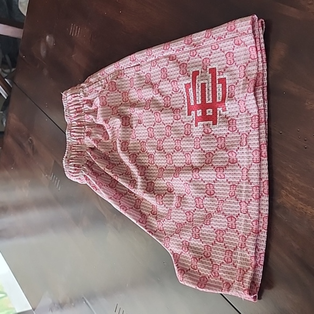 Men's Authentic Eric Emmanuel Logo Shorts (FW21) Red